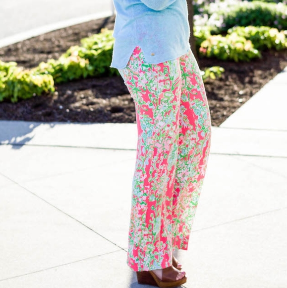 Lilly Pulitzer | Pants u0026 Jumpsuits | Lilly Pulitzer Georgia May Southern  Charm Palazzo | Poshmark